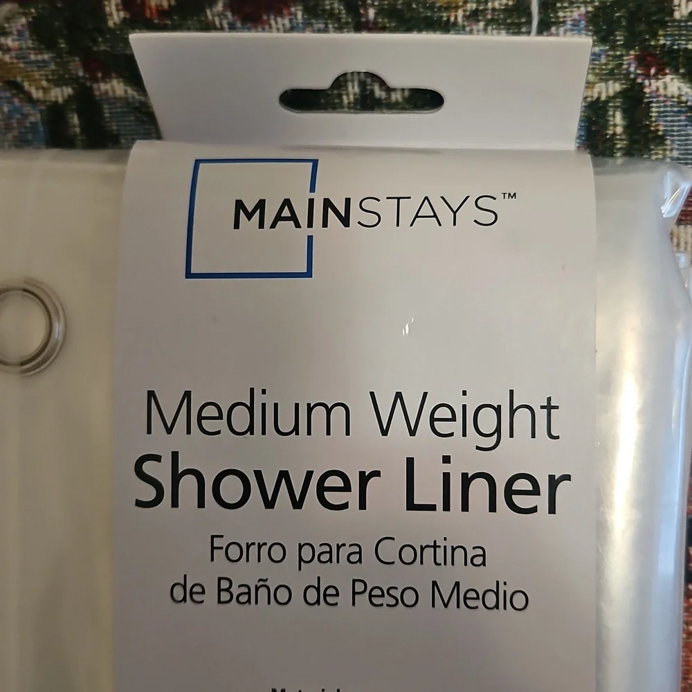 Mainstays Medium Weight Shower Liner Clear NWT 70×71